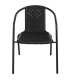 Fauteuil de jardin en métal et résine noir 60.5x56x72cm