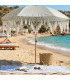 Parasol blanc avec frange 180x180x215cm