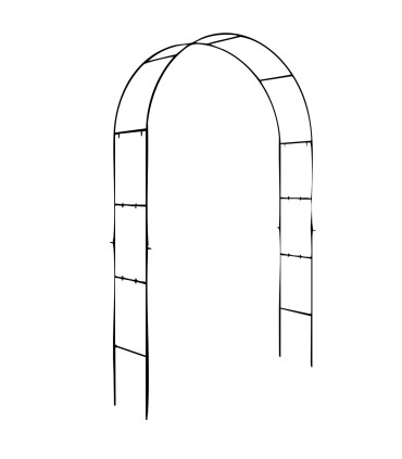 Arche de jardin en métal noir 37x140x240cm