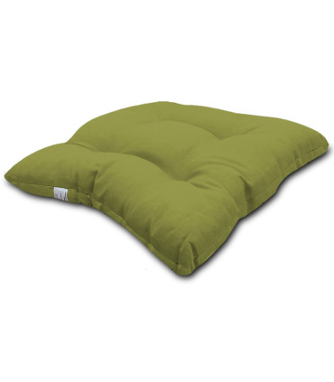 Coussin de chaise carré vert avec velcro 40x40cm
