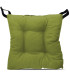 Coussin de chaise carré vert avec velcro 40x40cm
