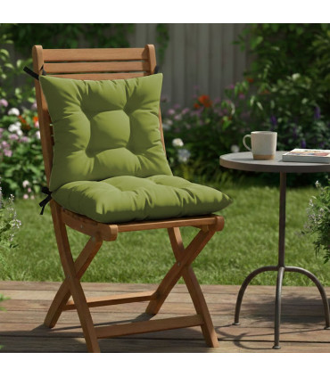 Coussin de chaise carré vert avec velcro 40x40cm