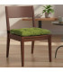 Coussin de chaise carré vert avec velcro 40x40cm