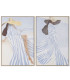 Set de 2 cadres décoratifs toiles femmes 83x4.5x123cm