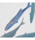 Set of 2 wall frames fishes 82x4x102cm
