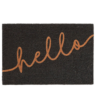 Paillasson coco noir hello 60x40x1.5cm