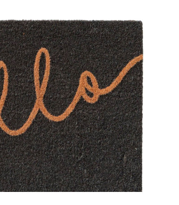Paillasson coco noir hello 60x40x1.5cm