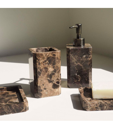 Toothbrush Holder Black Marble