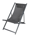 Lounge Chair metal and tissue black 96x51x92cm