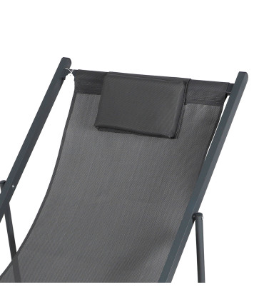 Lounge Chair metal and tissue black 96x51x92cm