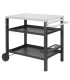 3-Tier BBQ Serving Trolley on Wheels – 101×64×84 cm