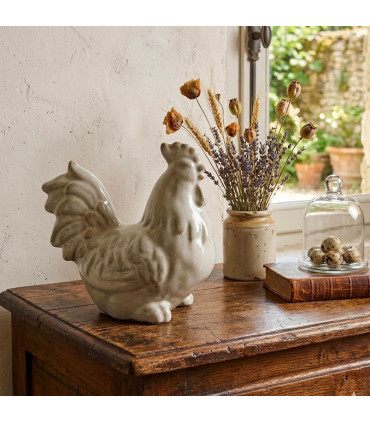 Decorative statue chicken 28x15x36cm