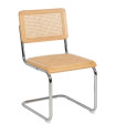 Chair design wood, rattan, metal 46x53x82cm