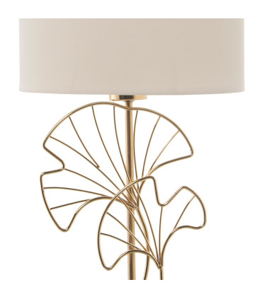 Table Lamp grey Metal and beige lampdshade