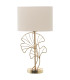 Lampe à poser métal doré gingko 26x26x37cm