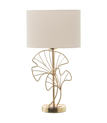 Lampe à poser métal doré gingko 26x26x37cm