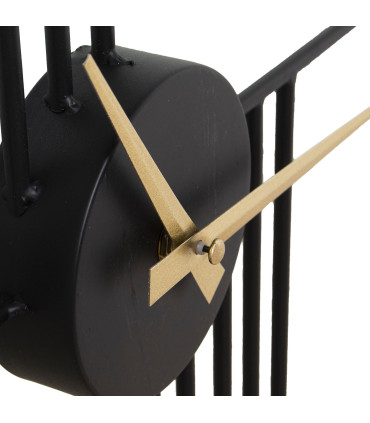 Horloge murale design ronde noire 61x61x1cm