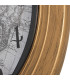 Horloge murale ronde dorée cartes 57x57x4cm