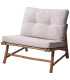 Fauteuil en bambou et coussins beiges 78x76x76cm