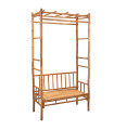 Bamboo bench with pergola 119x55x28