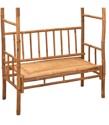 Bamboo bench with pergola 119x55x28