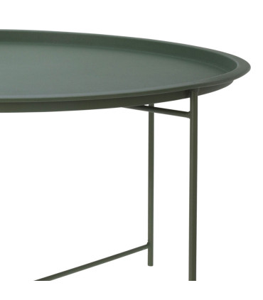 Green round Garden Table metal 75x75x42cm