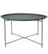 Green round Garden Table metal 75x75x42cm