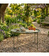 Green round Garden Table metal 75x75x42cm
