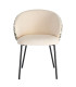 Chaise design tissu imprimé beige et vert 56.5x56x74.5cm