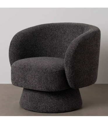Dark grey rotating armchair 78x79x77cm