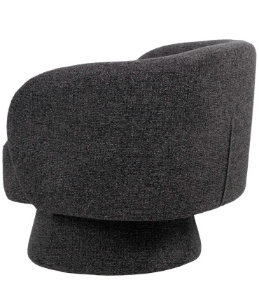 Dark grey rotating armchair 78x79x77cm