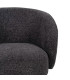Fauteuil design pivotant en tissu tweed gris foncé 78x79x77cm