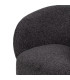 Fauteuil design pivotant en tissu tweed gris foncé 78x79x77cm