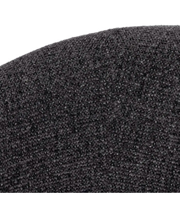 Fauteuil design pivotant en tissu tweed gris foncé 78x79x77cm