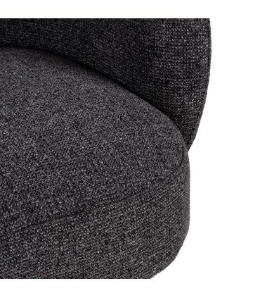 Dark grey rotating armchair 78x79x77cm