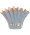 Vase ceramic blue and orange shell 28.5x13.5x20.5cm