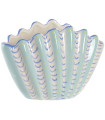Vase ceramic blue shell 22x11x15cm