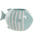 Vase ceramic blue and orange shell 28.5x13.5x20.5cm