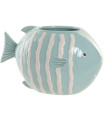 Vase ceramic blue and white fish 24x14x14cm
