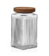 Kitchen Glass Jar Bamboo Lid 980ml