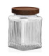 Kitchen Glass Jar Bamboo Lid 980ml