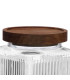 Bocal cuisine carré en verre strié bouchon acacia 520ml