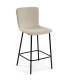 Bar Stool Metal and beige tissue 51x44.5x93.5cm