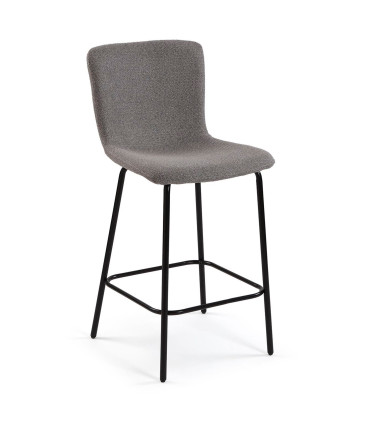 Bar Stool Metal and beige tissue 40x50x99cm