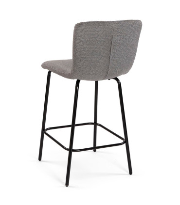 Bar Stool Metal and beige tissue 40x50x99cm