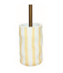 Brosse WC en céramique rayures jaune et blanc 10.5x10.5x44cm