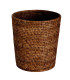 Bathroom bin rattan dark brown 27x27x30cm