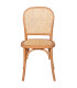 Chair design wood, rattan, metal 48x53x81cm