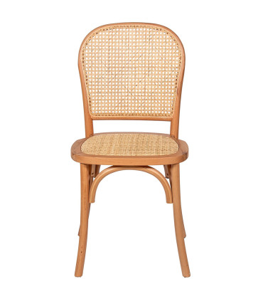 Chair design wood, rattan, metal 48x53x81cm