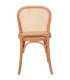 Chair design wood, rattan, metal 48x53x81cm